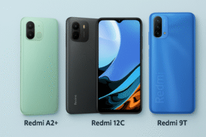 Redmi A2+, Redmi 12C, and Redmi 9T